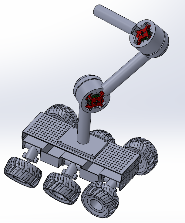 Mobile robot with integrated robotic arm