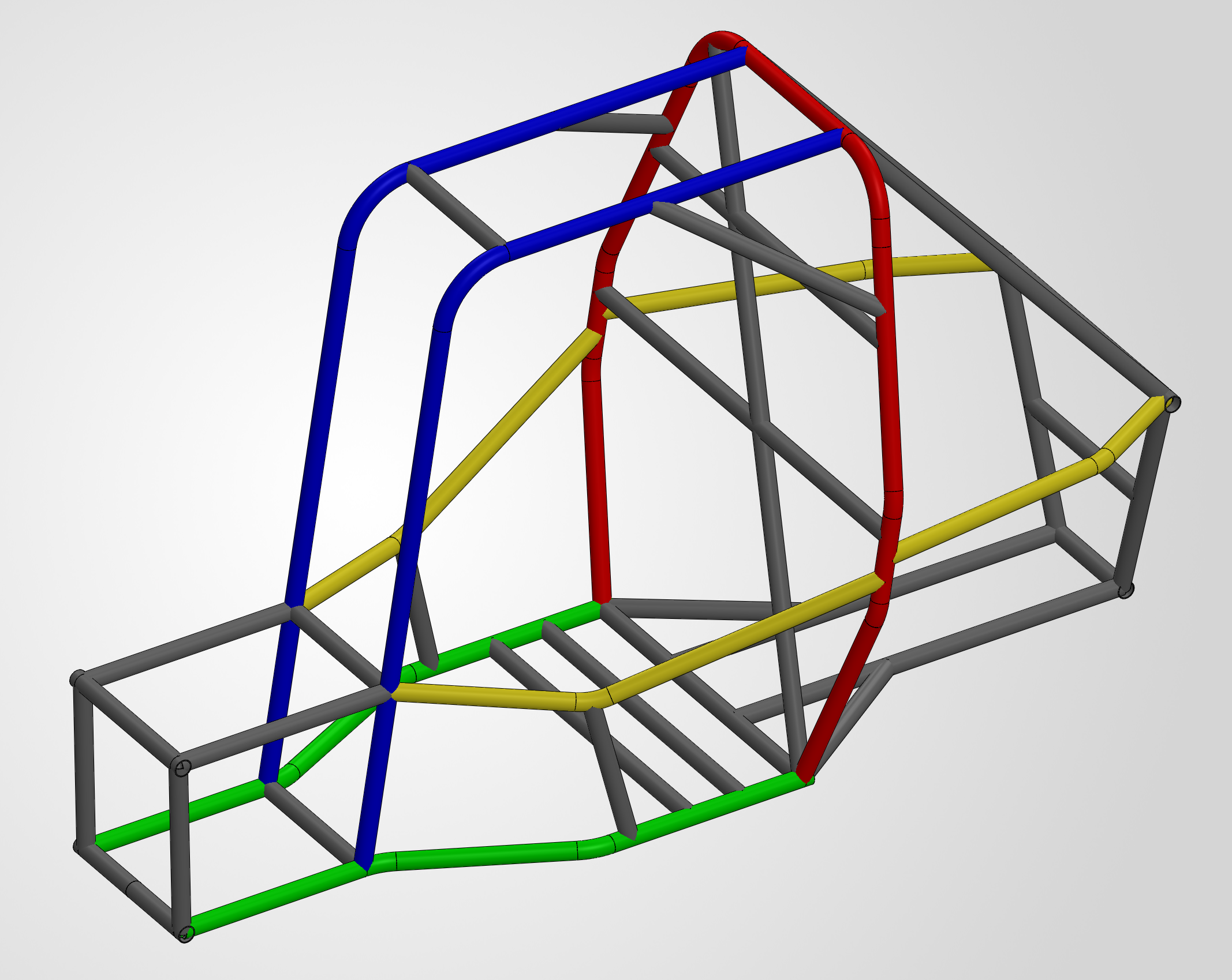 Baja SAE chassis frame CAD model