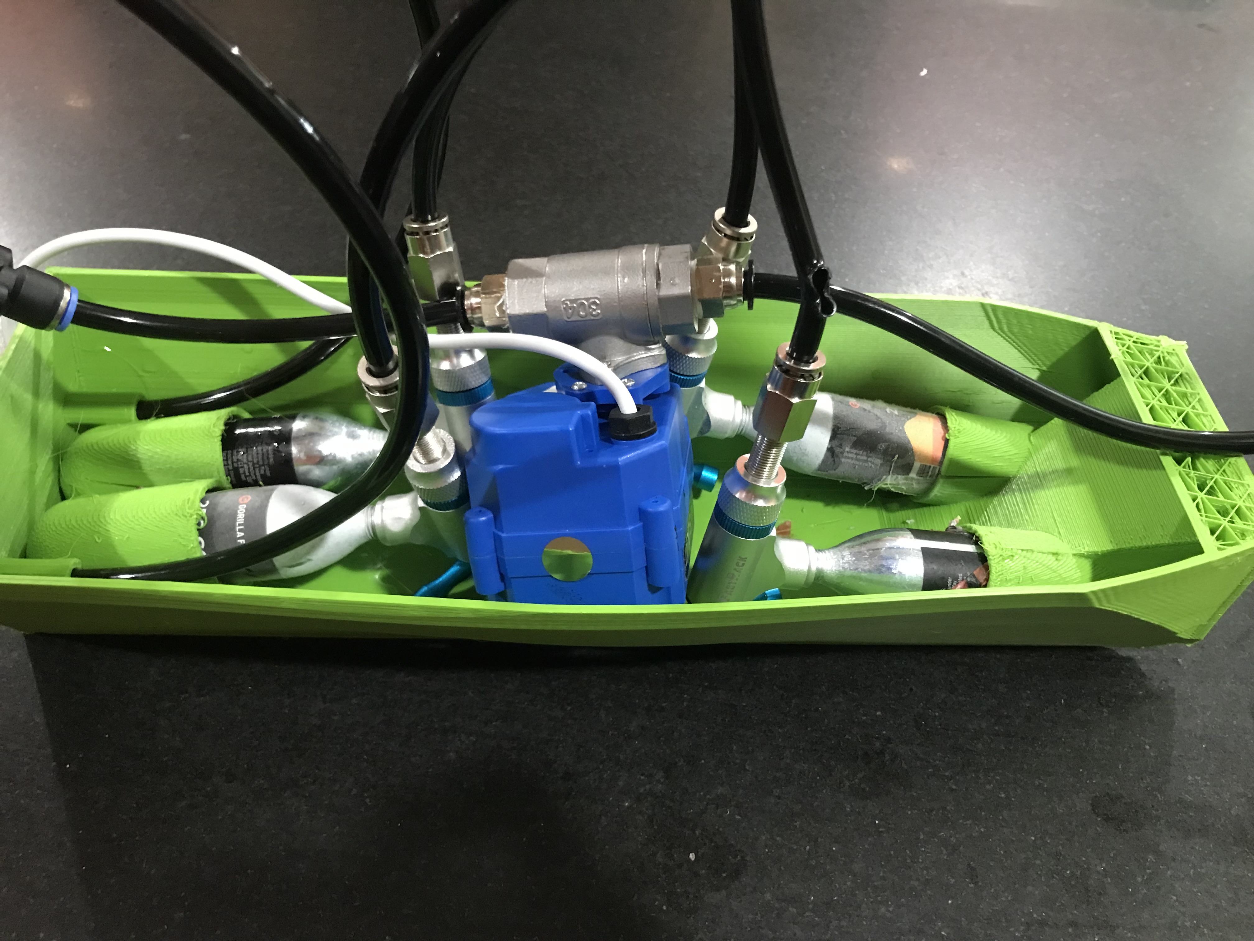CO2-powered boat build